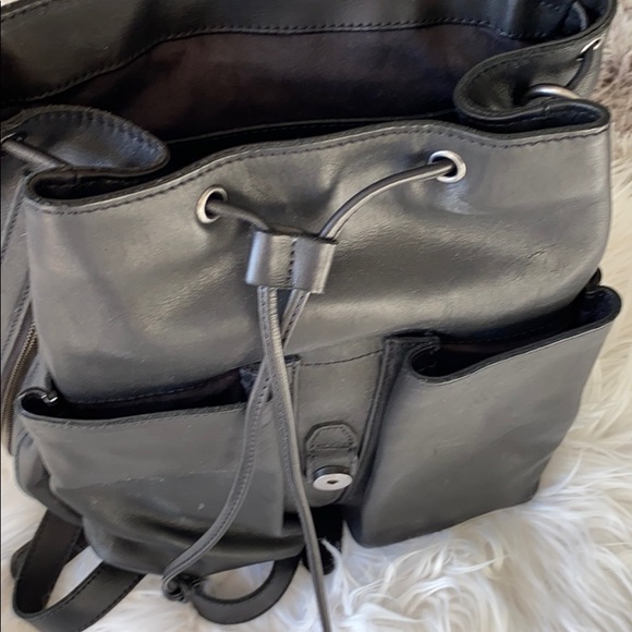 Lucky Brand Black Leather Backpack